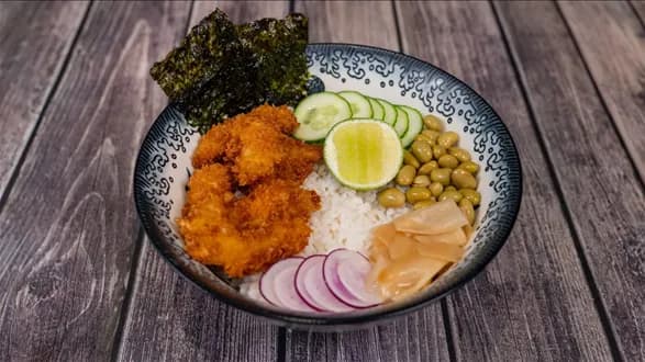 Donburi z krewetkami