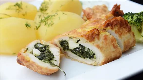 Roladki z kurczaka ze szpinakiem