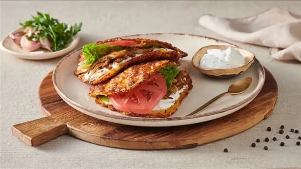 Ziemniaczane wrapy z gyrosem z boczniaków