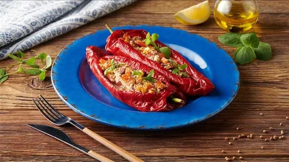 Papryki zapiekane z greckimi serami