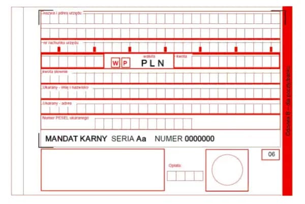 Mandat karny: jaki symbol formularza wybrać i jak go poprawnie wypełnić